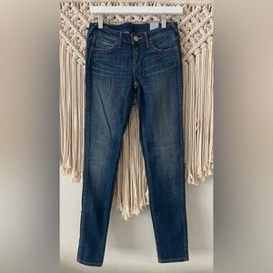 True Religion Dark Blue mid rise skinny Leg Jeans